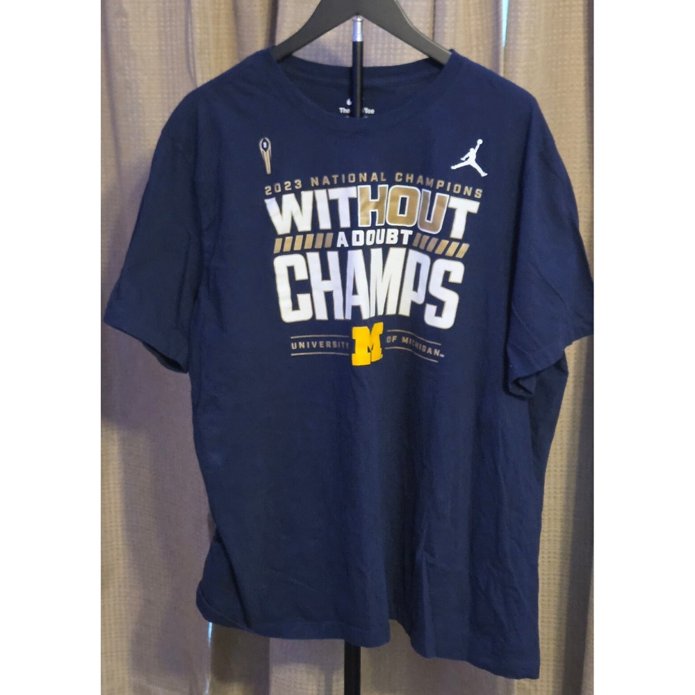 Nike The Nike Tee Michigan Wolverines 2023 National Champions T-Shirt Men's XXL